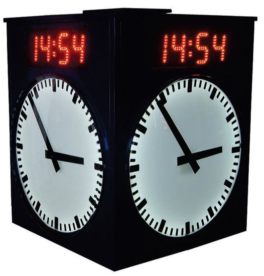Picture of Javni četverostrani sat sa analognim i digitalnim prikazom vremena i temperature ELAK EPC4AD